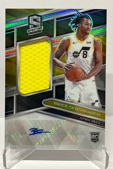 2023-24 Panini Spectra Prizm Auto Jersey RC Brice Sensabaugh Utah 126/199 #220 *4