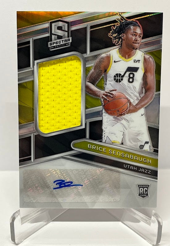 2023-24 Panini Spectra Prizm Auto Jersey RC Brice Sensabaugh Utah 126/199 #220 *4