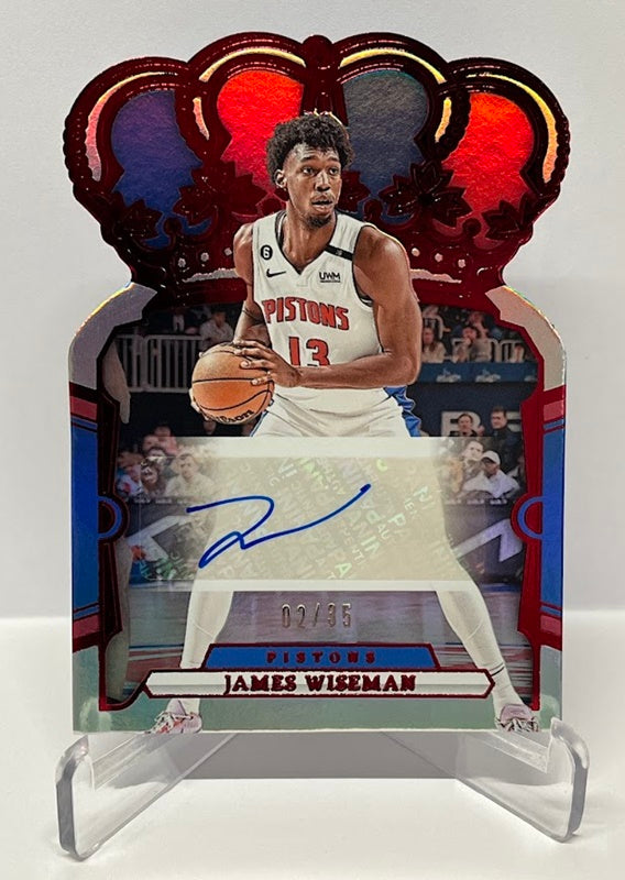 2023-24 Panini Crown Royale Auto James Wiseman Pistons 02/35 *4