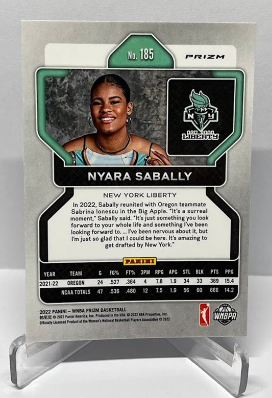 2022 Panini Prizm WNBA Silver Prizm RC Nyara Sabally Liberty #185
