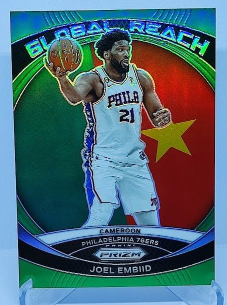 2023-24 Panini Prizm Global Reach Green Prizm Joel Embiid 76ers #5