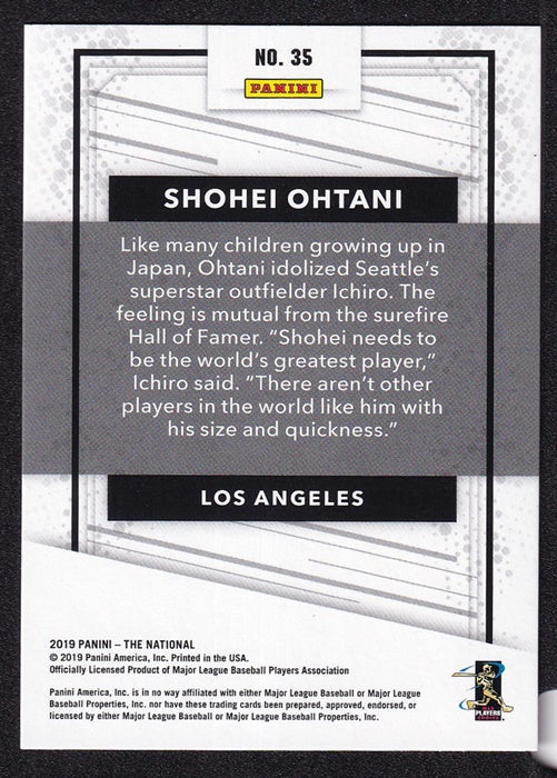 2019 Panini The National Shohei Ohtani Los Angeles #35