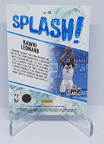 2021-22 Panini Donruss SPLASH Kawhi Leonard Clippers #15