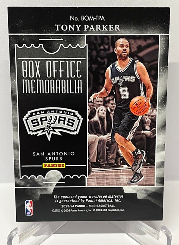 2023-24 Panini Noir Box Office Memorabilia Tony Parker Spurs 86/99 *4