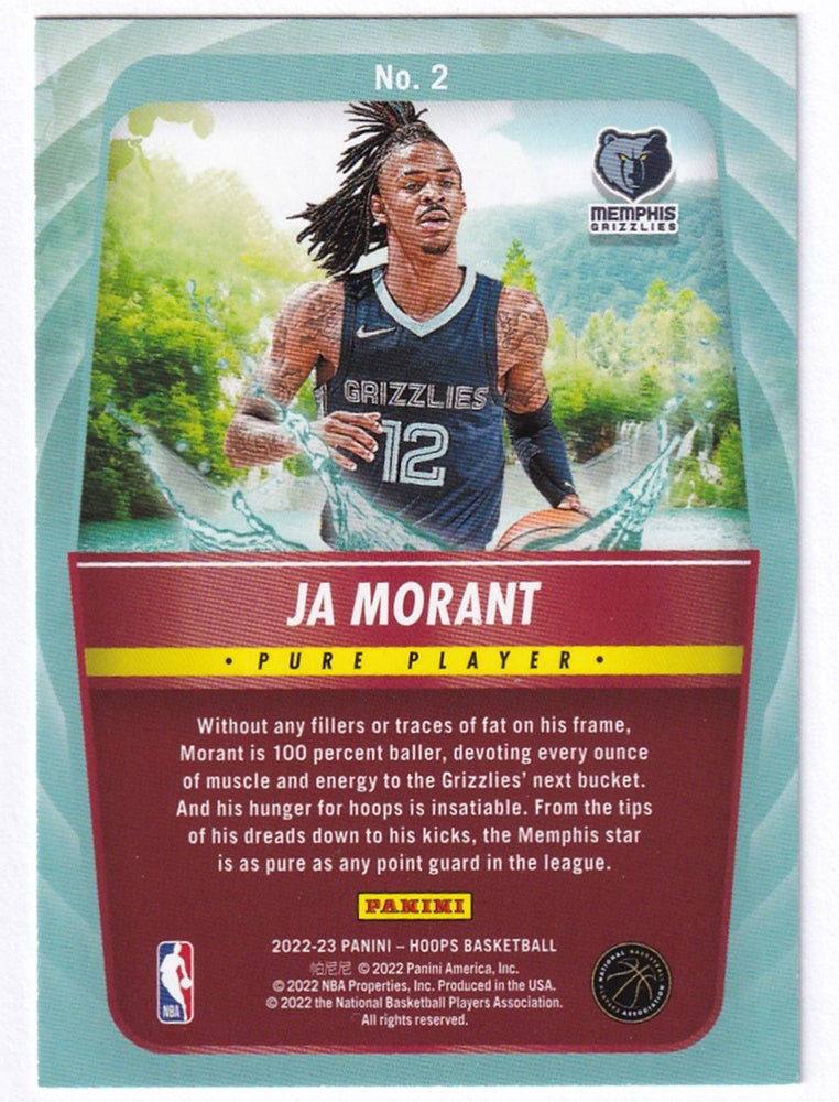 2022-23 Panini Hoops Pure Players Ja Morant Grizzlies #2