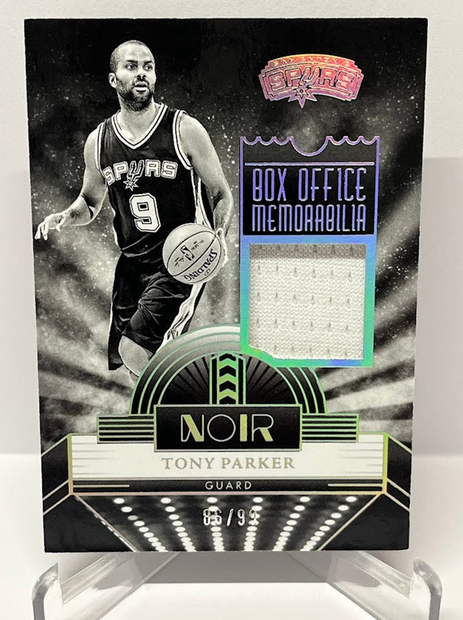 2023-24 Panini Noir Box Office Memorabilia Tony Parker Spurs 86/99 *4