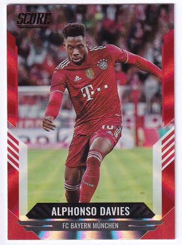 2021-22 Panini Score FIFA Red Laser Alphonso Davies #174