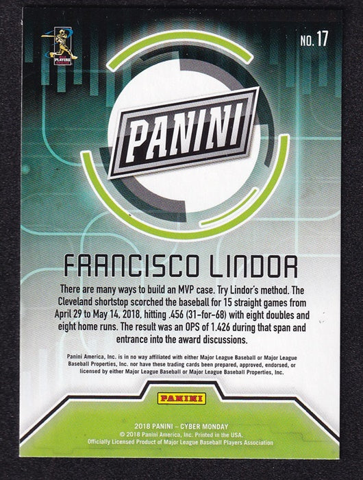 2018  Panini Cyber Monday Francisco Lindor Cleveland #17