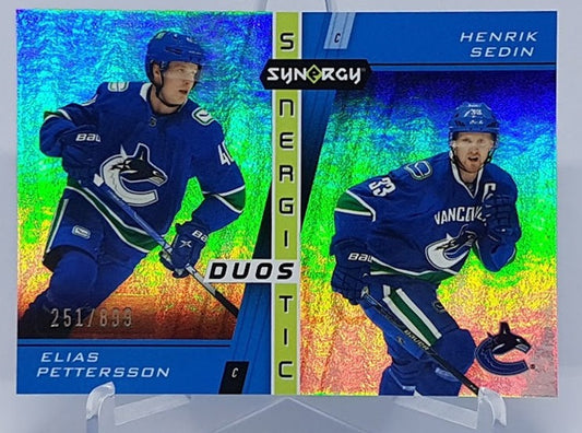 2021-22 Upper Deck Synergy Synergistic Duos Pettersson Sedin /899