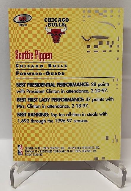 1998 Topps Bowmans Best Cuts Refractor Scottie Pippen Bulls *2