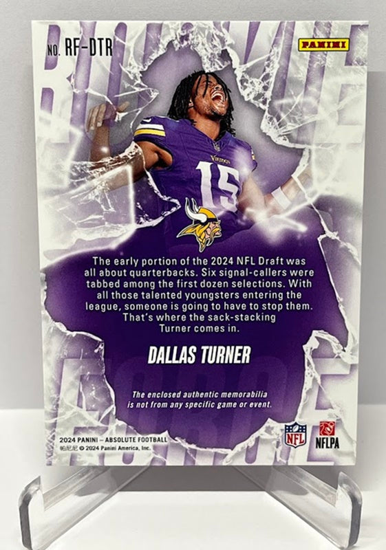 2024 Panini Absolute Memorabilia RC Dallas Turner Minnesota Vikings *3