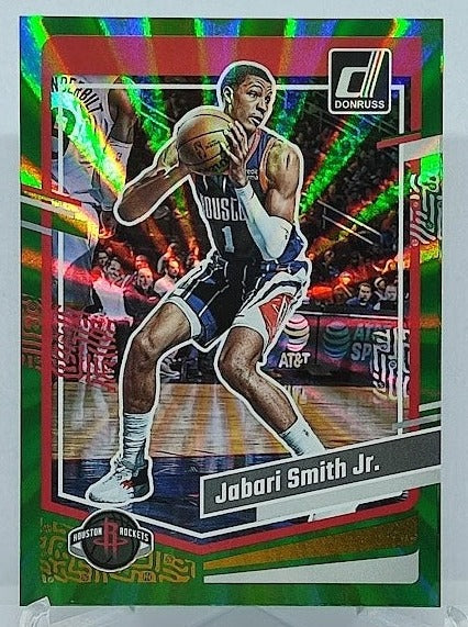 2023-24 Panini Donruss Green Laser Jabari Smith jr Rockets #98