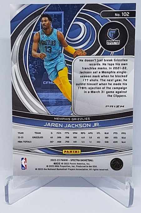 2022-23 Panini Spectra Asia Prizm Jaren Jackson jr Memphis Grizzlies #102