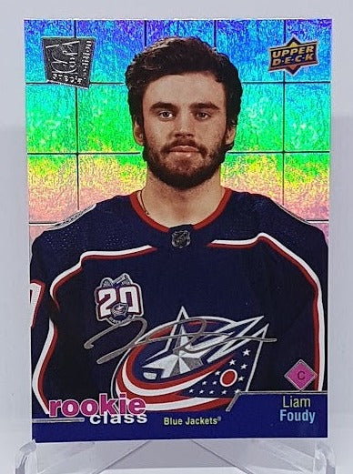 2020-21 Upper Deck Extended Series Rookie Class Liam Foudy Blue Jackets RC24