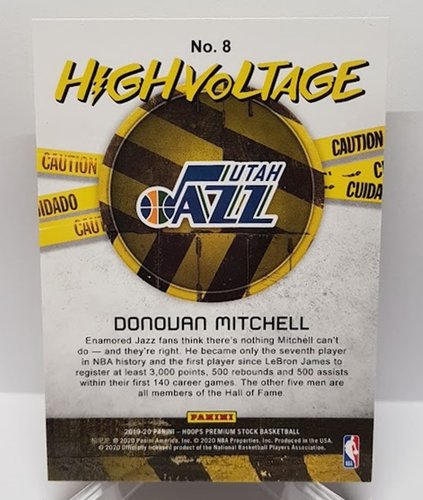 2019-20 Panini Hoops Premium Stock High VoltageDonovan Mitchell Jazz