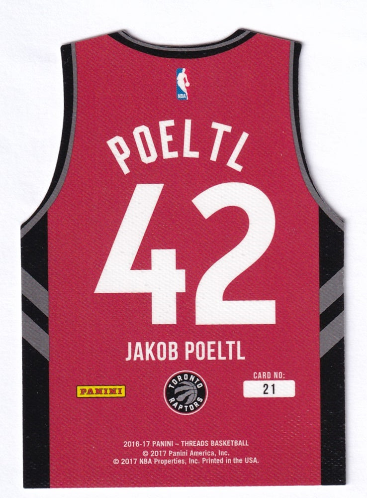 2016-17 Panini Threads Die-Cut Jakob Poeltl Toronto Raptors #21