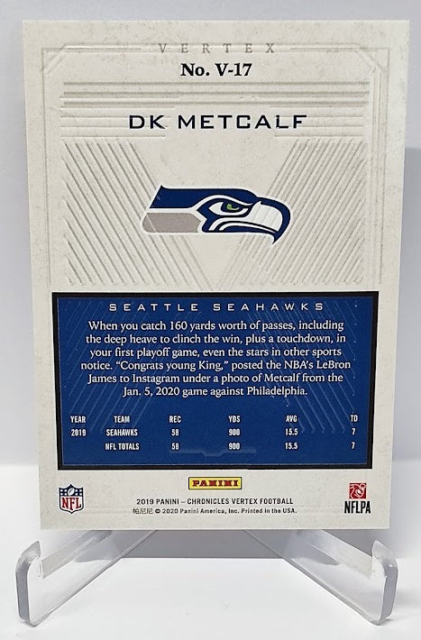 2019 Panini Chronicles Vertex RC DK Metcalf Seahawks *2