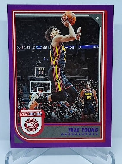 2022-23 Panini Hoops Purple Trae Young Hawks #80