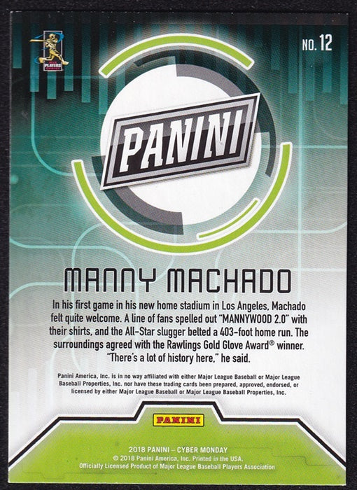 2018 Panini Cyber Monday Manny Machado Los Angeles #12