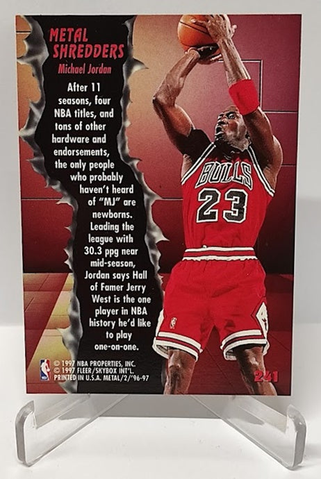 1996-97 Fleer Metal Universe Metal Shredders Michael Jordan Bulls #241 *2