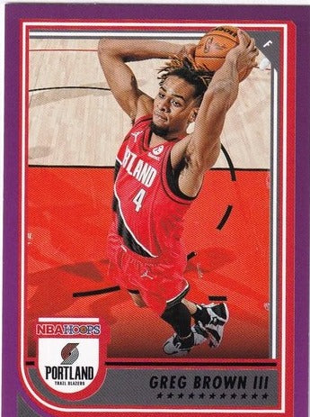 2022-23 Panini Hoops Purple Greg Brown Portland #214