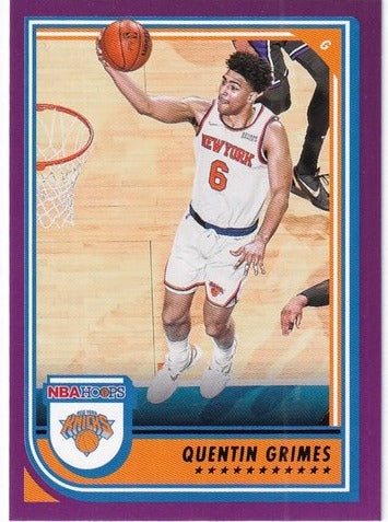 2022-23 Panini Hoops Purple Quentin Grimes Knicks #23