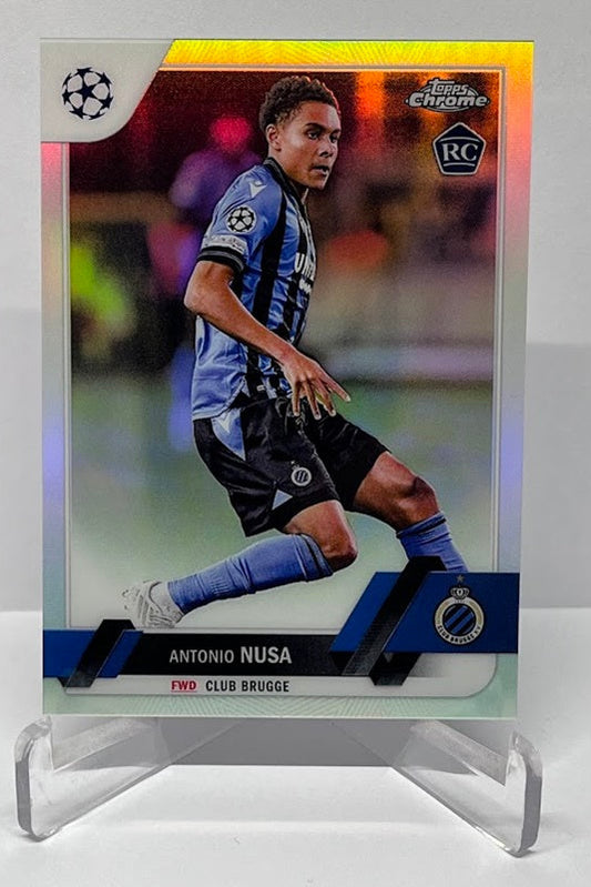 2023 Topps Chrome Refractor RC Antonio Nusa Club Brugge #140
