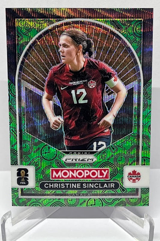 2026 Panini Monopoly Prizm FIFA World Cup Green Wave Christine Sinclair #100