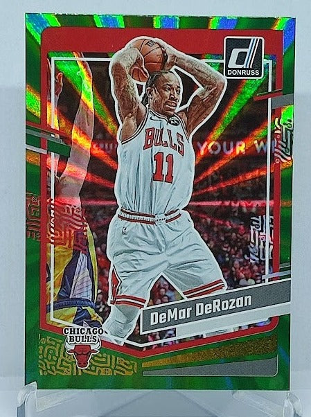 2023-24 Panini Donruss Green Laser DeMar DeRozan Bulls #199