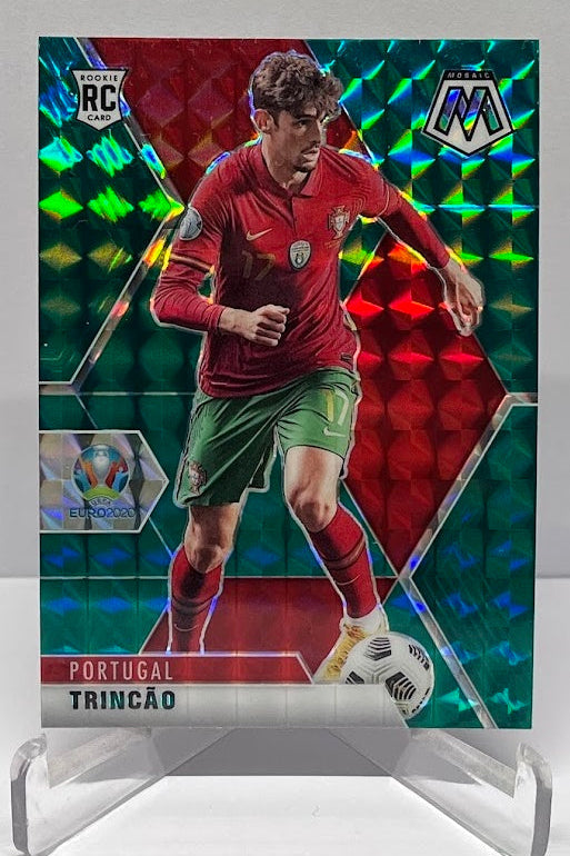 2021 Panini Mosaic UEFA EURO Green Prizm RC Trincao Portugal #156
