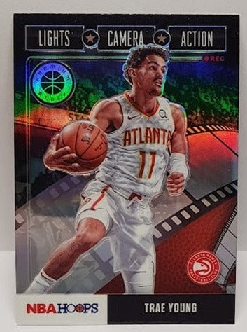 2019-20 Panini Hoops Premium Prizm Trae Young Hawks #22