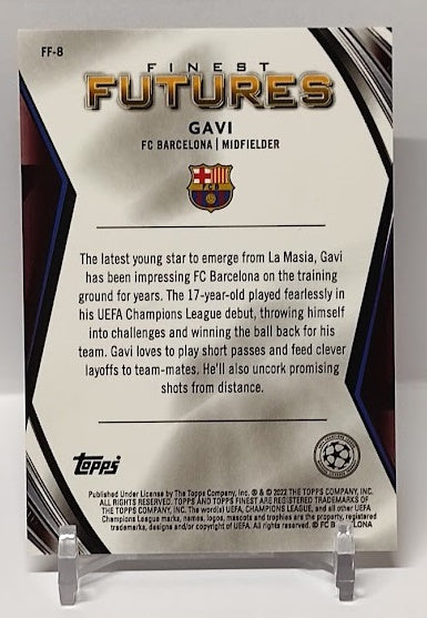 2021-22 Topps Finest Futures RC Gavi Barcelona