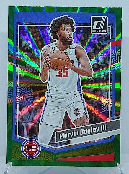 2023-24 Panini Donruss Green Laser Marvin Bagley Pistons #105