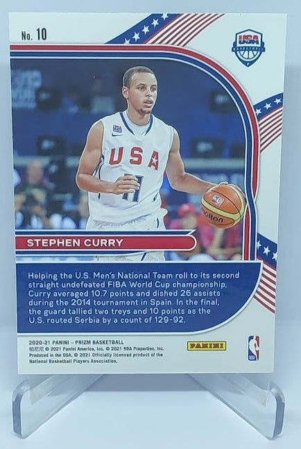 2020-21 Panini Prizm Team USA Stephen Curry #10