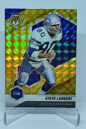 2021 Panini Mosaic Yellow Reactive Prizm Steve Largent Seahawks #180