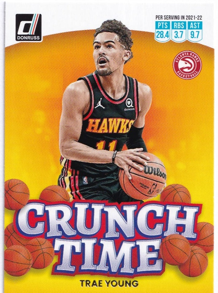 2022-23 Panini Donruss Crunch Time Trae Young Hawks #2