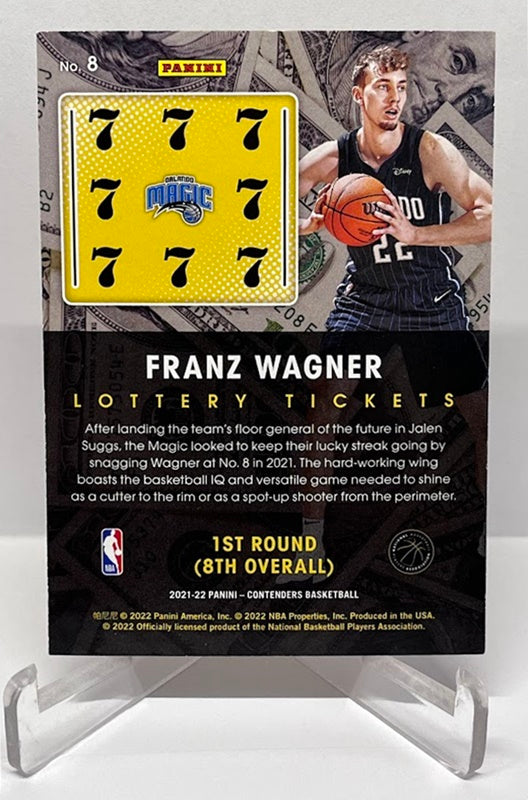 2021-22 Panini Contenders Lottery Tickets Franz Wagner Orlando #8