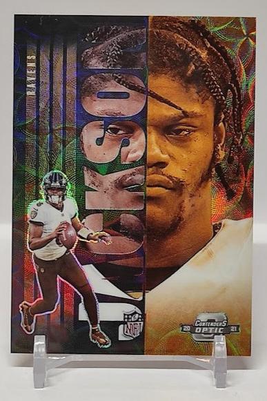 2021 Panini Contenders Optic Splitting Image Lamar Jackson Ravens 05/25 *2