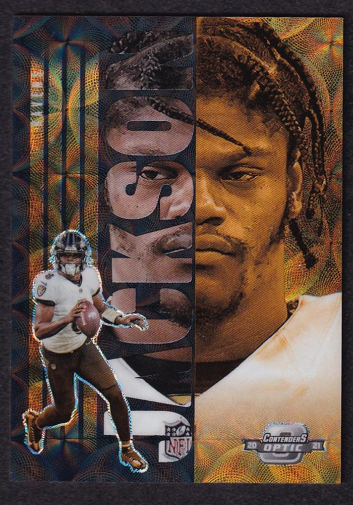 2021 Panini Contenders Optic Splitting Image Lamar Jackson Ravens 05/25 *2