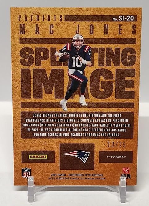 2021 Panini Contenders Optic Splitting Image RC Mac Jones 13/25 *2