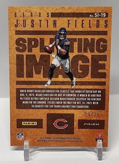 2021 Panini Contenders Optic Splitting Image RC Justin Fields Bears 09/25 *2