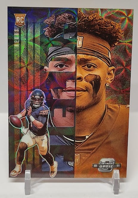 2021 Panini Contenders Optic Splitting Image RC Justin Fields Bears 09/25 *2