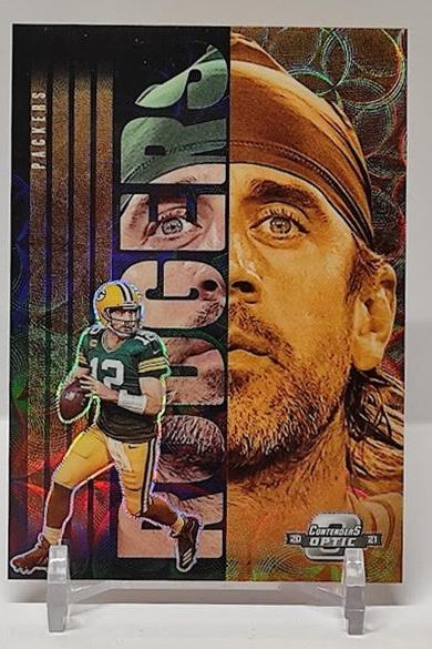 2021 Panini Contenders Optic Splitting Image Aaron Rodgers Packers 16/25 *2