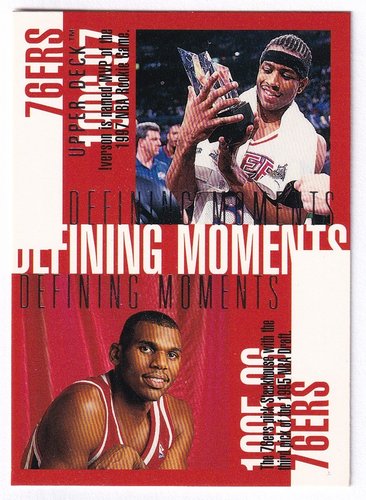 1998 Upper Deck Defining Moments Allen Iverson 76ers #350