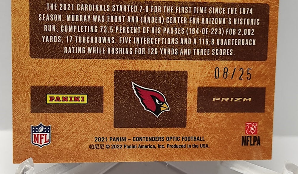 2021 Panini Contenders Optic Splitting Image Kyler Murray Cardinals 08/25 *2