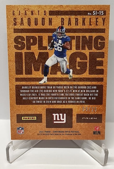 2021 Panini Contenders Optic Splitting Image Saquon Barkley Giants 06/25 *2