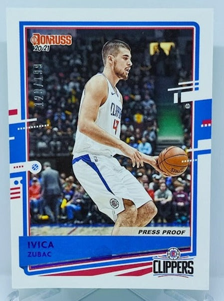 2020-21 Panini Donruss Press Proof Ivica Zubac Clippers 129/199 #133