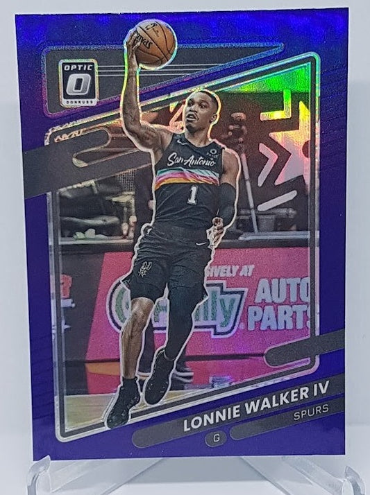 2021-22 Panini Donruss Optic Purple Prizm Lonnie Walker IV Spurs #16