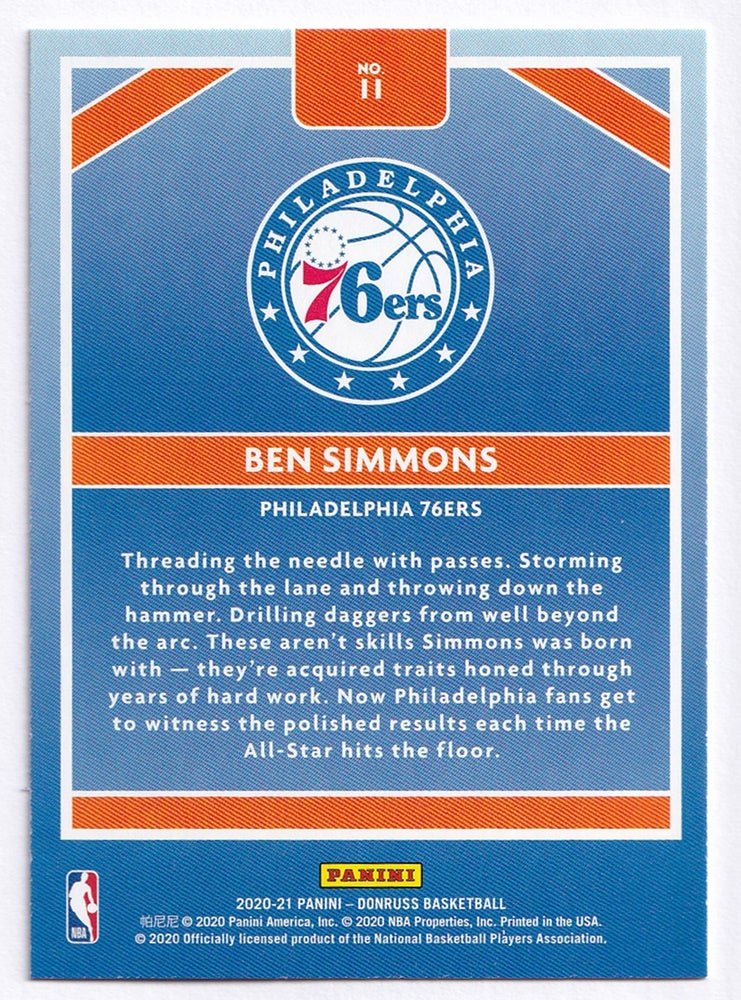 2020-21 Panini Donruss Craftsmen Ben Simmons 76ers #11