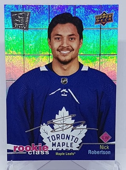 2020-21 Upper Deck Extended Series Rookie Class Nick Robertson Maple Leafs RC20
